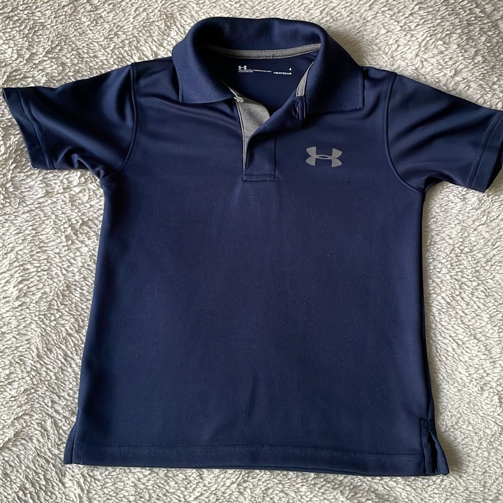 Under Armour Navy Heatgear toddler size 4 Polo